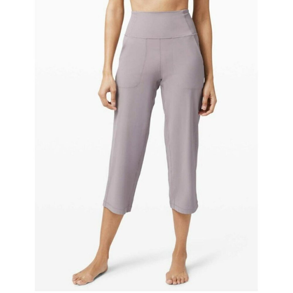 Lululemon Align Wide Leg Crop Violet Verbena Sz 6 EUC